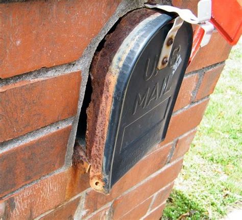 how to remove metal mailbox from brick enclosure|brick mailbox replacement insert.